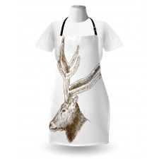 Wild Animal Engraving Apron