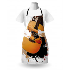 Man Holding a Guitar Apron