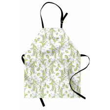 Old Leaf Swirl Floral Apron