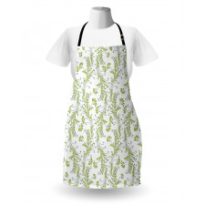 Old Leaf Swirl Floral Apron