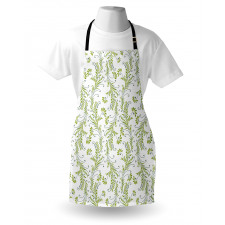 Old Leaf Swirl Floral Apron