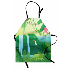 Tropical Forest Cartoon Apron