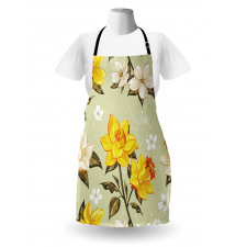 Floral Narcissus Branch Apron