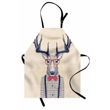 Humorous Deer with Jazz Bow Apron