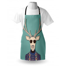 Deer with Colorful Sweater Apron