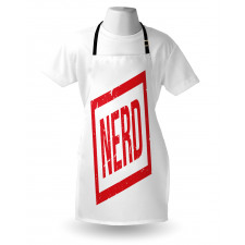 Nerd Wording Grunge Style Apron