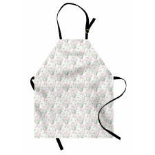 Outline Lotus Flowers Apron