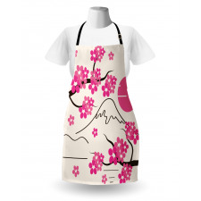 Japan Sakura and Hill Apron