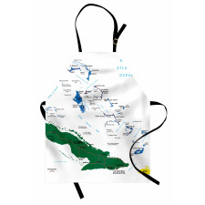 Haritalar Mutfak Önlüğü Bahamalar Temalı