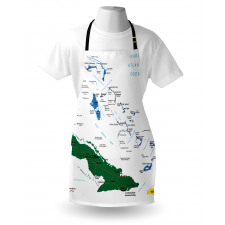 Haritalar Mutfak Önlüğü Bahamalar Temalı