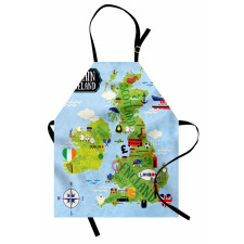 Maps of Britain Ireland Apron