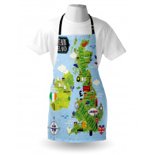 Maps of Britain Ireland Apron