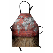 Rustic Old Grunge Map Apron
