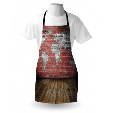 Rustic Old Grunge Map Apron