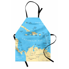 Haritalar Mutfak Önlüğü Harita Temalı