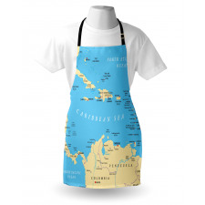 Caribbean Capitals Map Apron