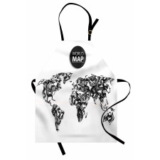 Octopus World Map Apron