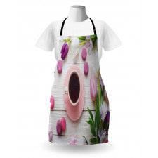 Cup Macaroon and Tulips Apron