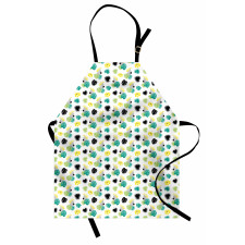 Monstera Leaves Parrots Apron