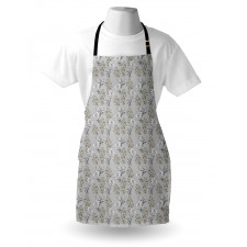 Pastel Nature Tones Flowers Apron