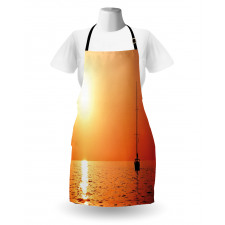 Lonely Yacht at Sunset Apron