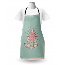 Vintage Rose and Love Apron