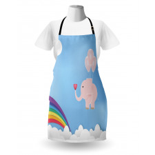 Elephant Rainbow Sky Apron