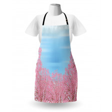 Pinkish Blossom Trees Apron