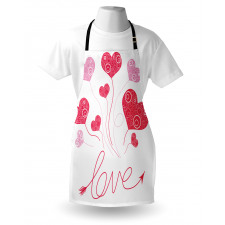 Love Heart Balloons Apron