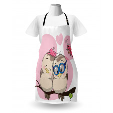 Cartoon Birds Valnetine Apron