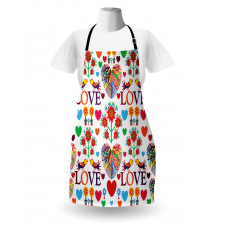 Colorful Blooms Birds Apron