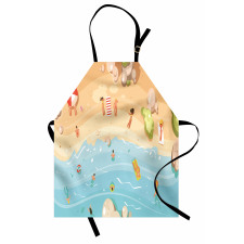 Cartoon Coast Fun Apron