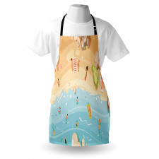 Cartoon Coast Fun Apron