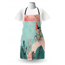 Woman Cycling in Sea Apron