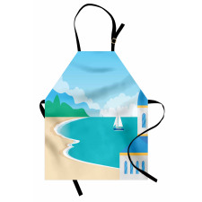 Calm Seascape Cartoon Apron