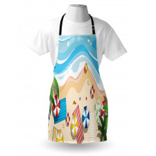 Summer Fun Cartoon Apron