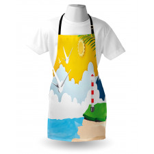 Marine Paper Cut Art Apron