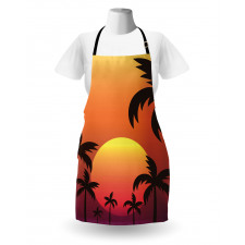 Sunset with Palms Art Apron