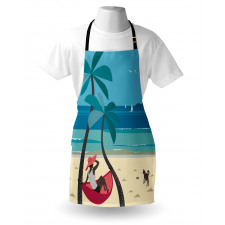 Girl on Hammock Palms Apron