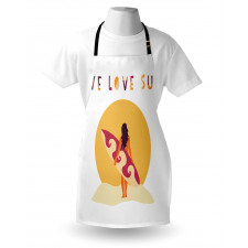 Live Love Surf Girl Apron