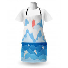 Seascape Art Dolphins Apron