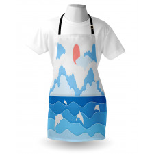 Seascape Art Dolphins Apron