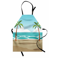 Ocean and Palm Trees Apron