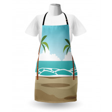 Ocean and Palm Trees Apron