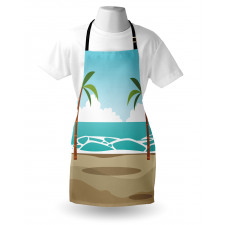 Ocean and Palm Trees Apron