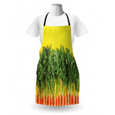 Carrots in a Row Art Apron