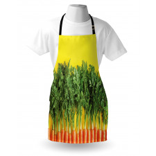 Carrots in a Row Art Apron