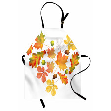 Leaves Acorns Heart Apron