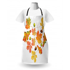 Leaves Acorns Heart Apron