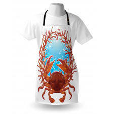 Seashells and Red Coral Apron